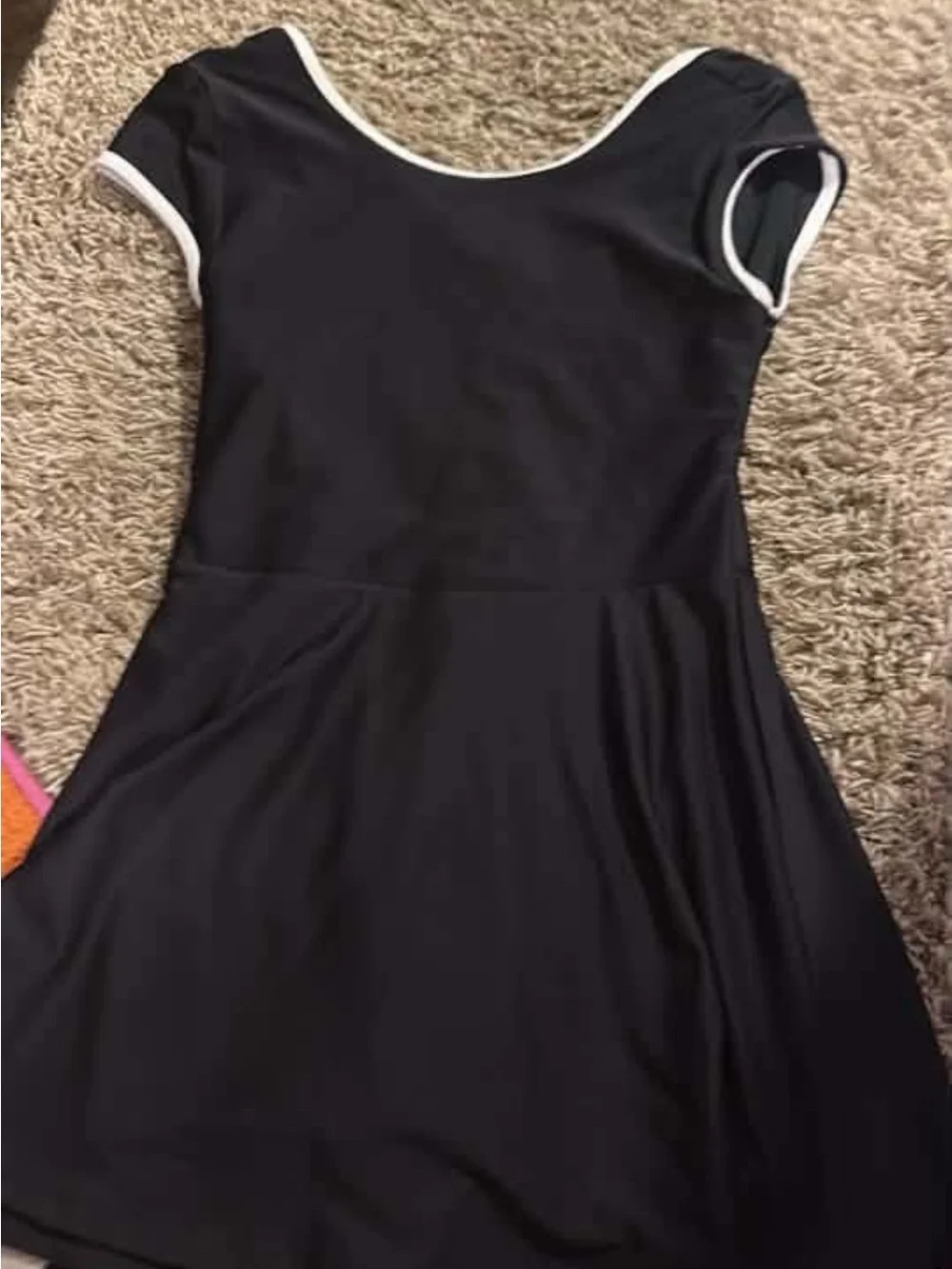 Old Navy Black Dress with White Trim